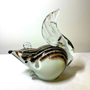 Skunk Art Glass Figurine. Blown Glass. UNIQUE!